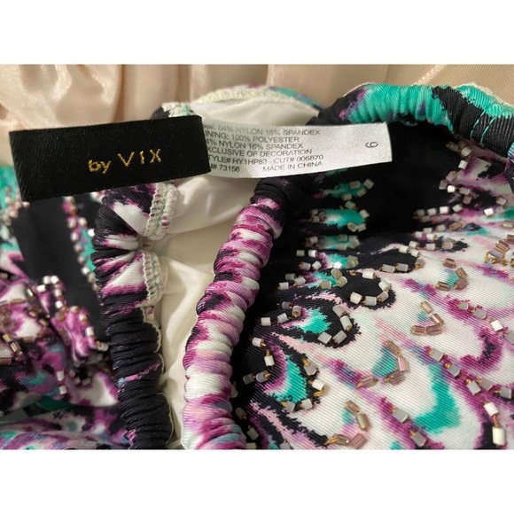 ViX Paula Hermanny Beaded Bikini Set sz 6 - Picture 4 of 7
